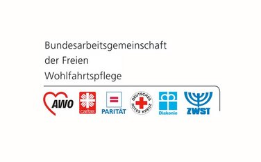 Logo Bundesarbeitsgemeinschaft der Freien Wohlfahrtspflege. Führt zu: Unsere Kooperationspartner*innen.